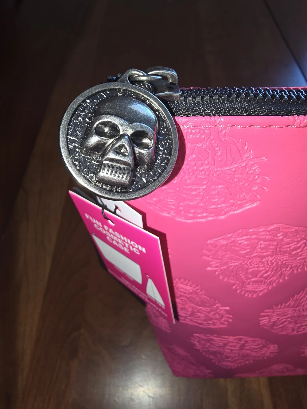 Ed Hardy Hot Pink 💖 Embossed Cosmetic Pouch, New With Tags!